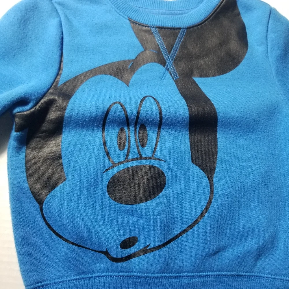 DISNEY SPOTTED ZEBRA KIDS MICKEY MOUSE BLUE AND BLACK SIZE 2T
